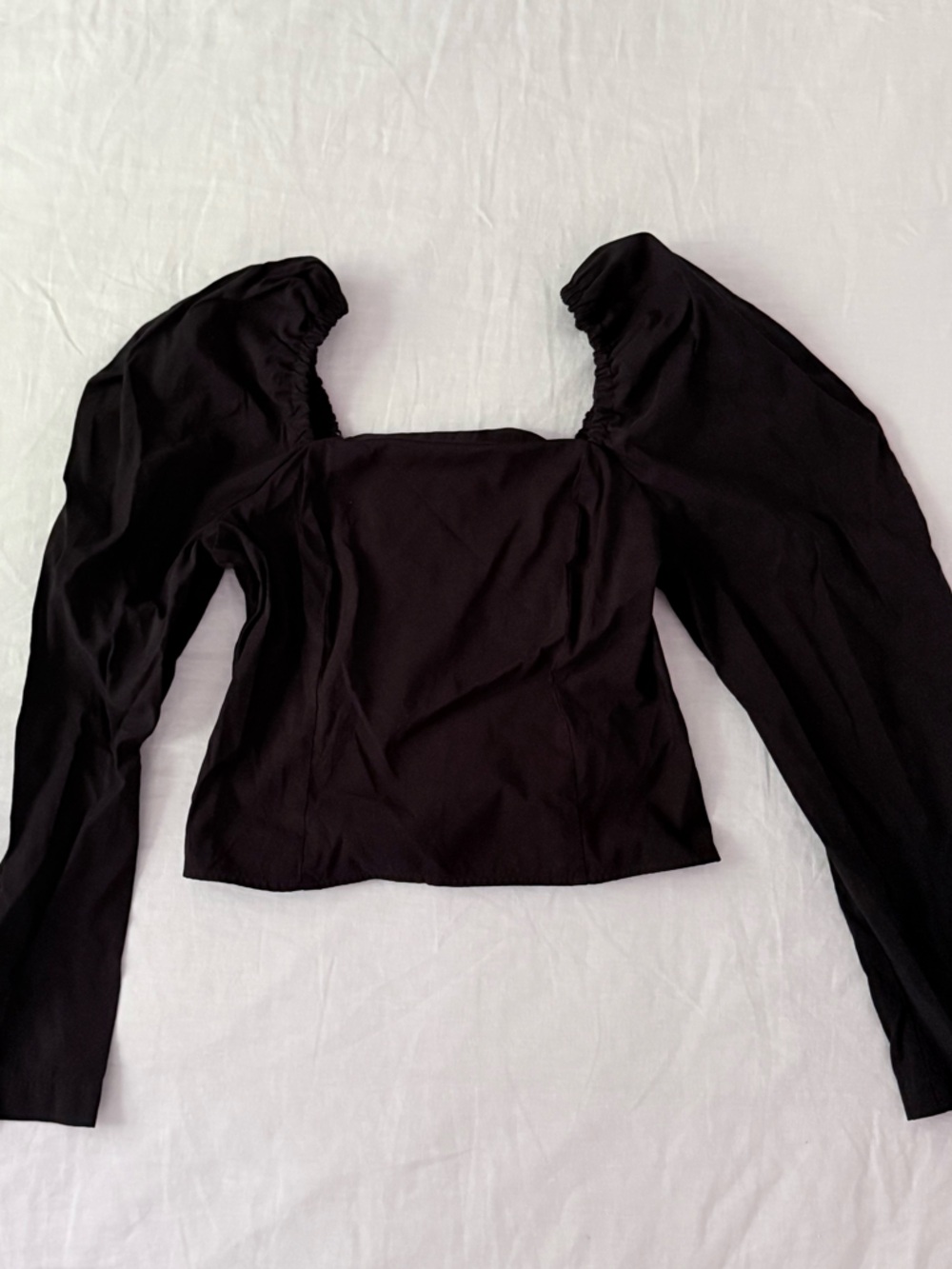 Levi's Black Ribbed Off-Shoulder Crop Top